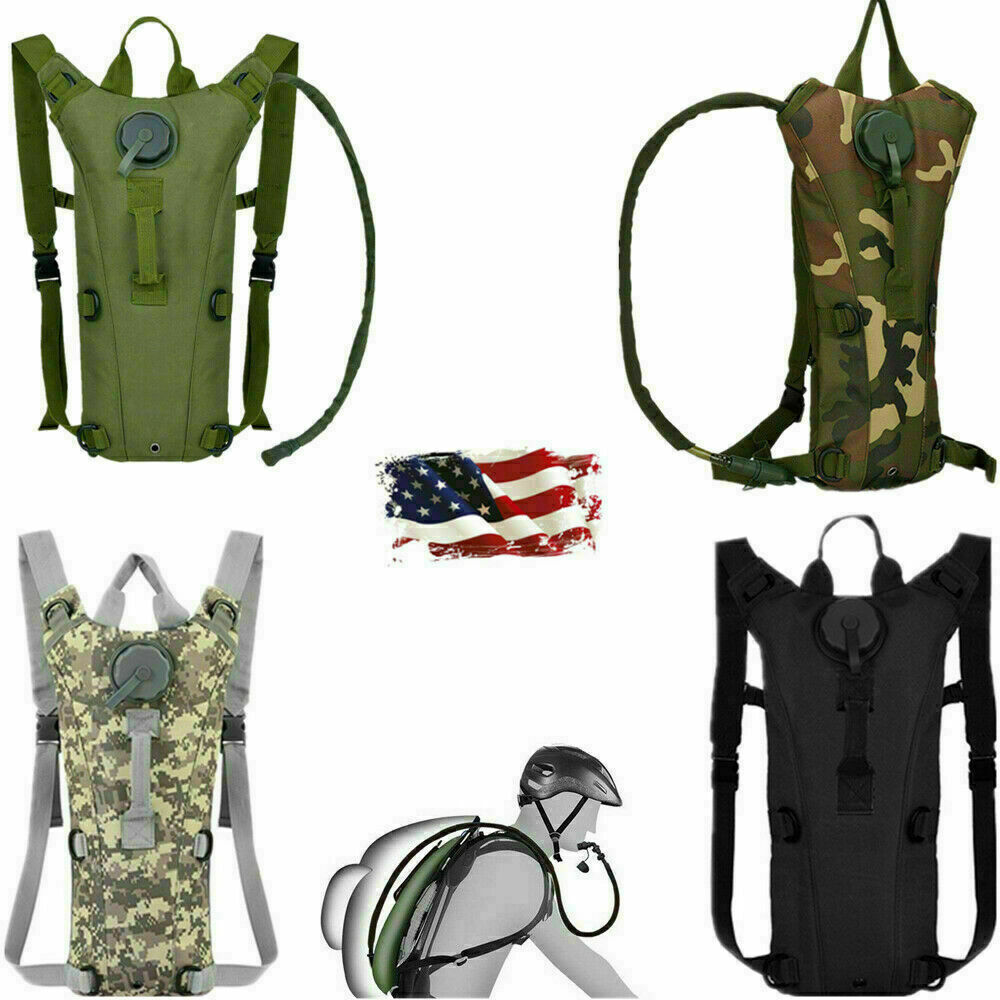 3L Water Bladder Bag Tactical Military Hiking Camping Hydration Backpack Outdoor
