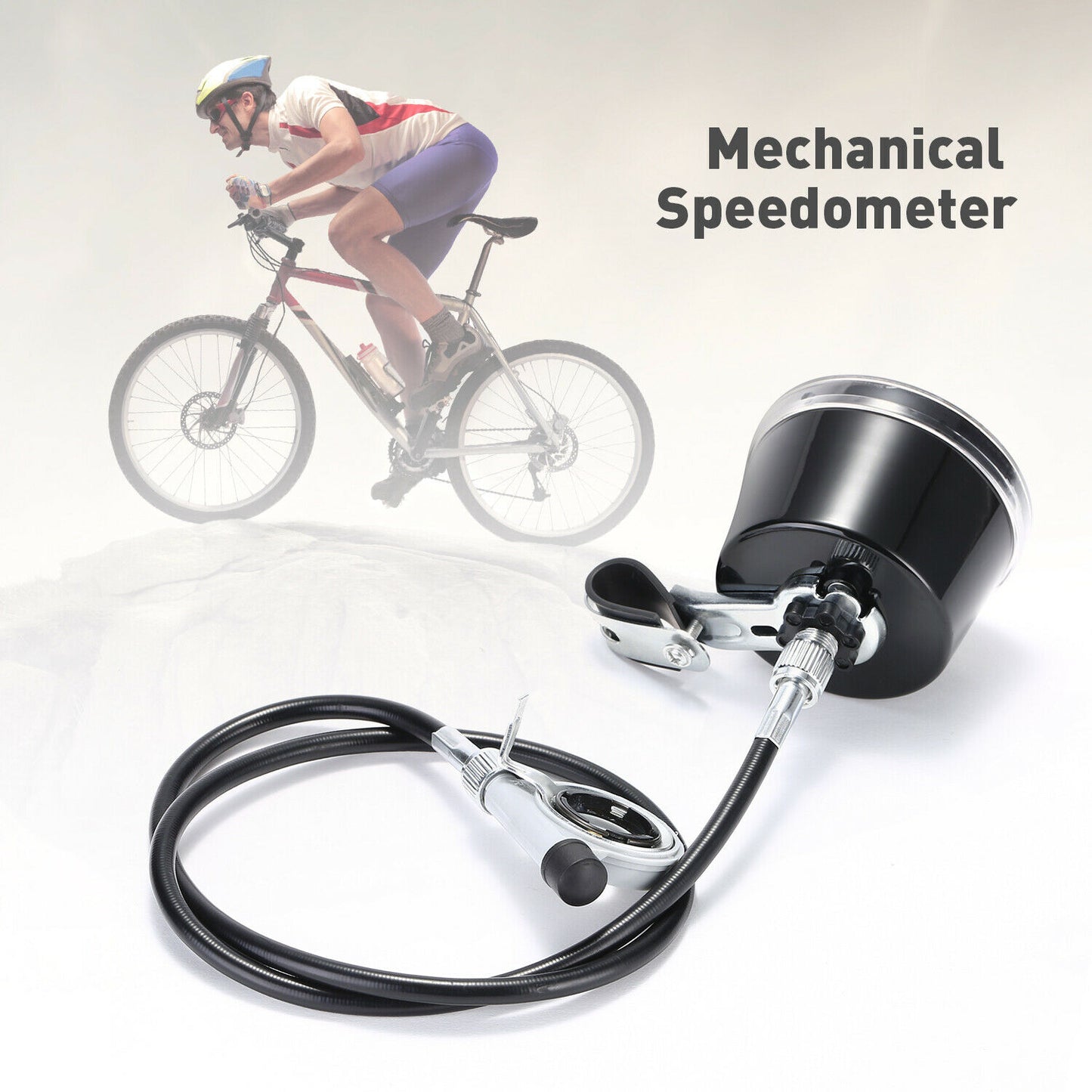 Odómetro mecánico analógico del velocímetro de la bicicleta de la bicicleta del estilo del vintage con el hardware
