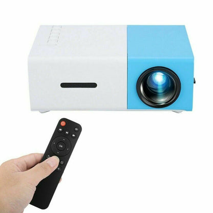 Mini Projector Portable Pico Full Color LED LCD Video Projector for Children Present Video TV Movie, Party Game, Outdoor Entertainment with HDMI USB AV Interfaces and Remote Control