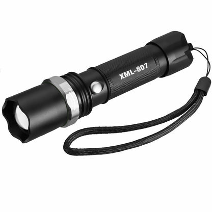 Tactical Police Zoomable 90000Lumens T6 3Modes LED Flashlight Aluminum Torch
