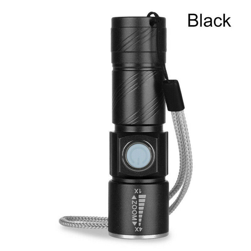 LED Torch Flashlight Super Bright USB Rechargeable Camping Lamp Tactical Light