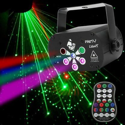 69/129 Pattern RGB + UV Laser Effect Stage Light LED USB Rechargeable Projector Bar
