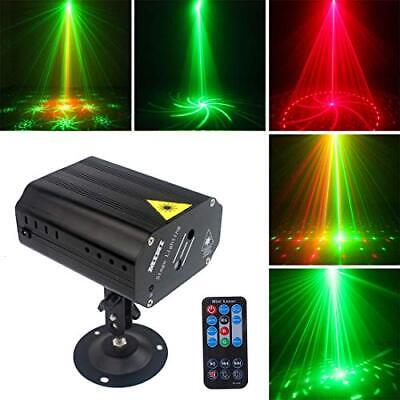 Pattern Laser Projector Stage Lights Mini LED R&G Lighting Party Disco DJ+Remote