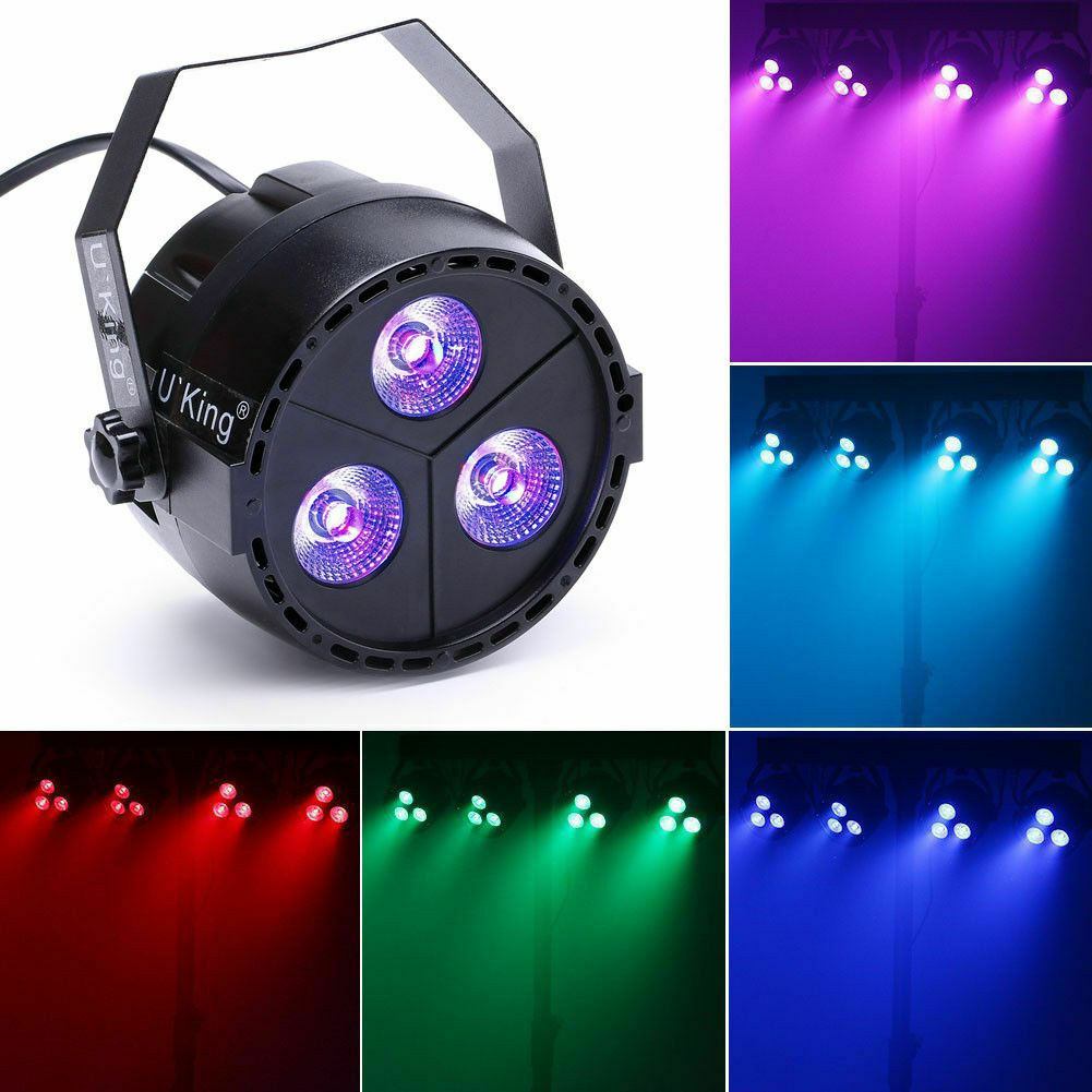4 x3LED RGBP Mini Par Stage Light DJ DMX Disco Party Beam Projector Light+Remote