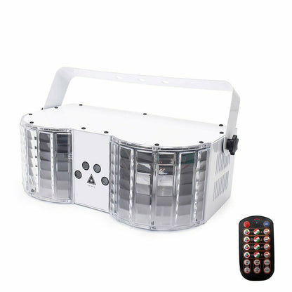 Laser LED Stage Projector Light DMX 4Beam Dual Sound Active Disco DJ Party