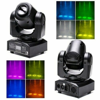 2PCS 30W RGBW LED 8Gobo Stage Lighting DMX Party DJ Projector Moving Head Lights
