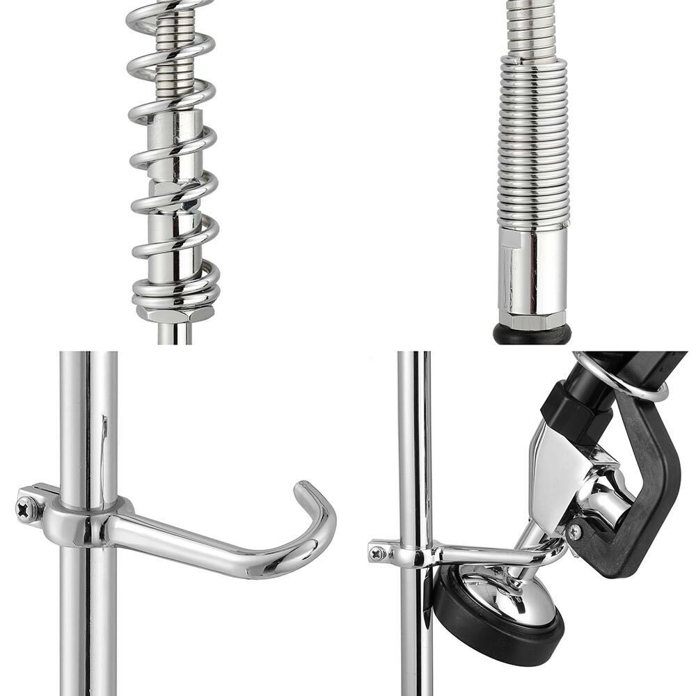 Commercial Pre-Rinse Sink Faucet Kitchen 12" Add-On Mixer Tap Pull Down Sprayer