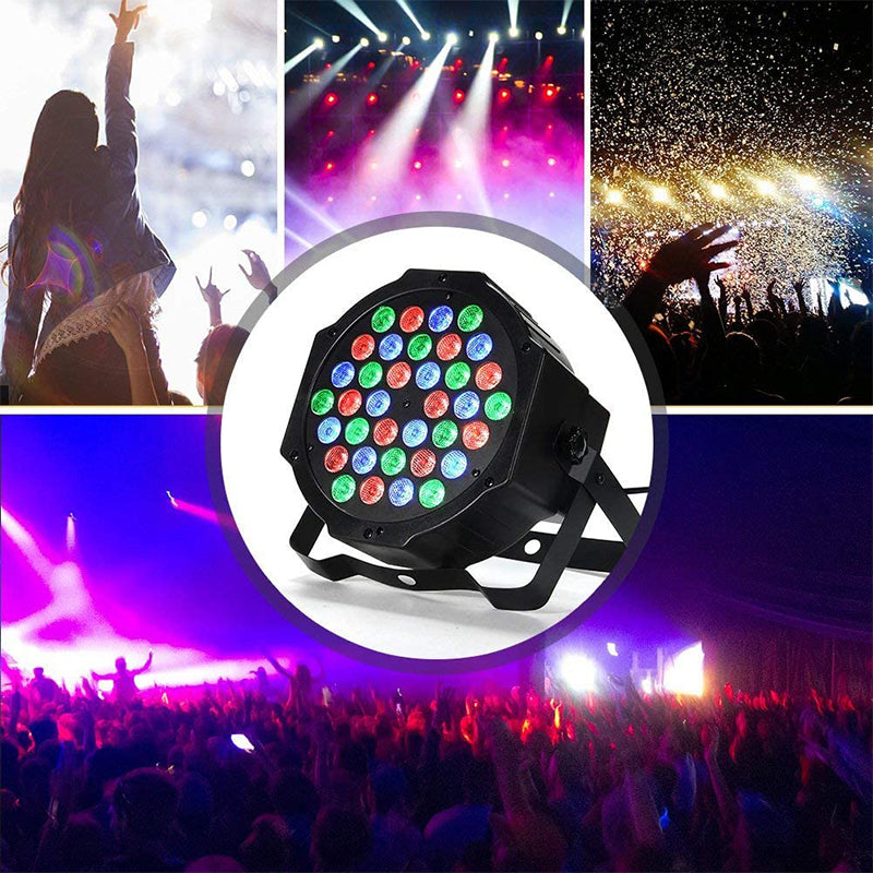 Mini luz plana Par DMX DJ Disco Show 4 en 1 RGBW Luz de escenario