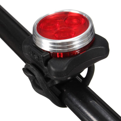 Bicicleta USB recargable bicicleta 3 LED cabeza lámpara frontal ciclismo luz trasera Clip