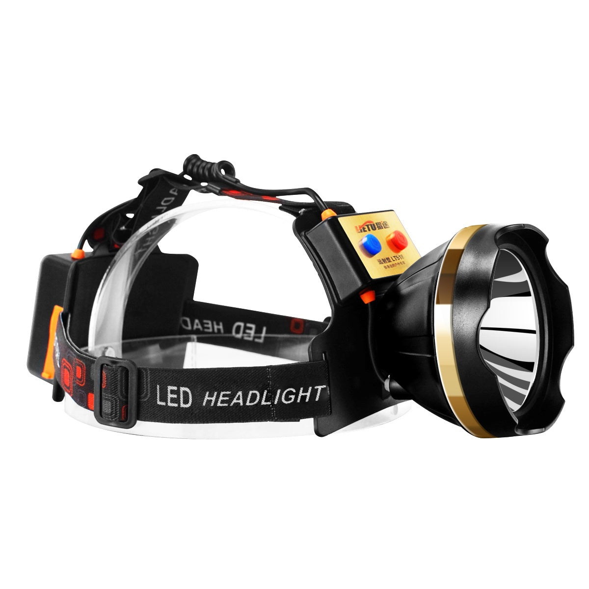 Linterna frontal LED, linterna recargable para exteriores, para acampar, cazar y pescar