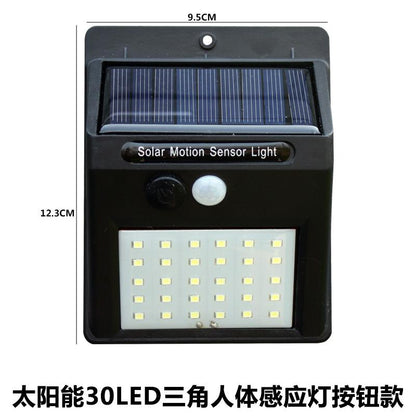 Solar Powered Motion Sensor Light Wireless Security Lights Outside Wall Lamp