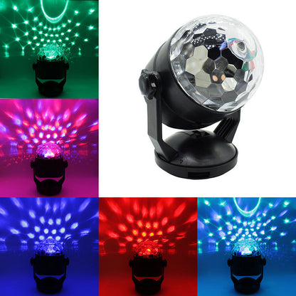 Disco DJ LED Lighting Effects Stage Crystal Magic Rotating Ball RGB Crystal Stage Light