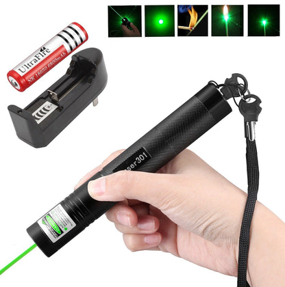 20Miles 532nm 301 Laser Pointer Lazer Pen Visible Beam Light+Charger