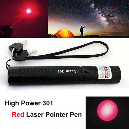 20Miles 532nm 301 Laser Pointer Lazer Pen Visible Beam Light+Charger