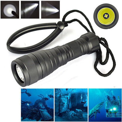 200M Professional Underwater Diving Flashlight XM-L2 LED Torch Scuba Lamp