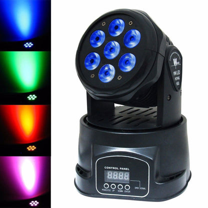 105W 7-LED LED RGBW cabeza de escenario iluminación móvil DMX-512 DJ/luz de fiesta disco