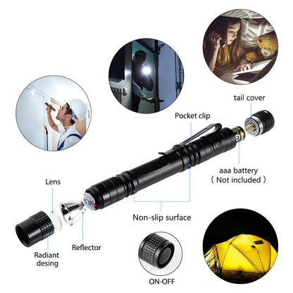 5000 LM Small XPE-R3 Led Mini Flashlight Penlight Tactical Bright Streamlight