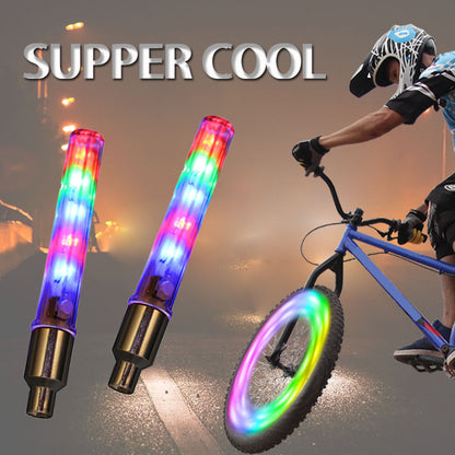 2 Packs Bicycle Waterproof 32 LED Bike Rim Lights For MTB Wheel Tire Valve Spoke