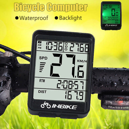 Ordenador para bicicleta LCD resistente al agua, velocímetro inalámbrico para bicicleta, odómetro para bicicleta