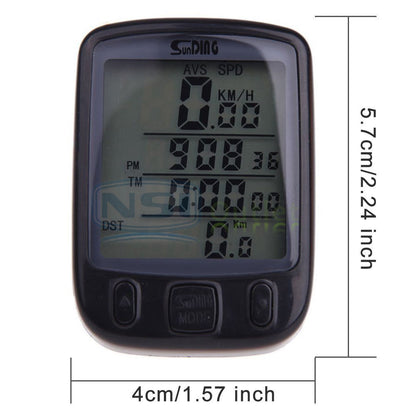 Waterproof Digital LCD Cycle Bicycle Bike Computer Odometer Speedometer Cycling
