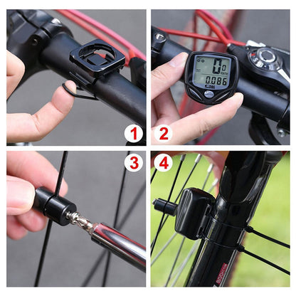 Impermeable inalámbrico LCD Digital ciclo bicicleta bicicleta ordenador velocímetro odómetro