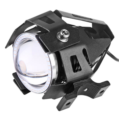 2 Packs CREE U7 LED 125W Motorcycle DRL Headlight Driving Fog Light Spot Lamp &Switch