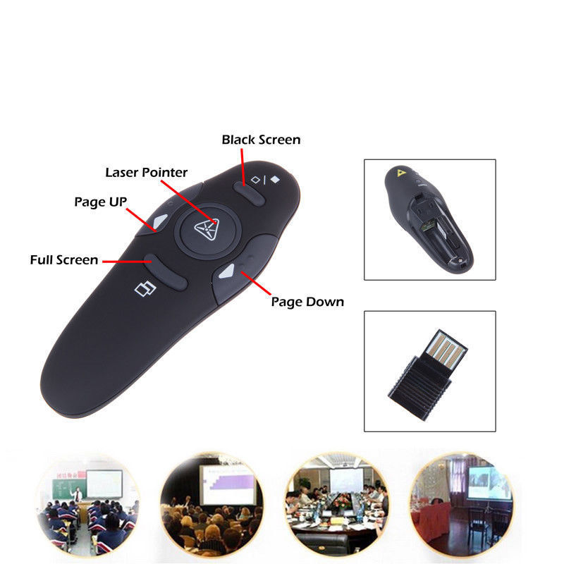 Power point Presentation Remote Wireless USB PPT Presenter Laser Pointer Clicker