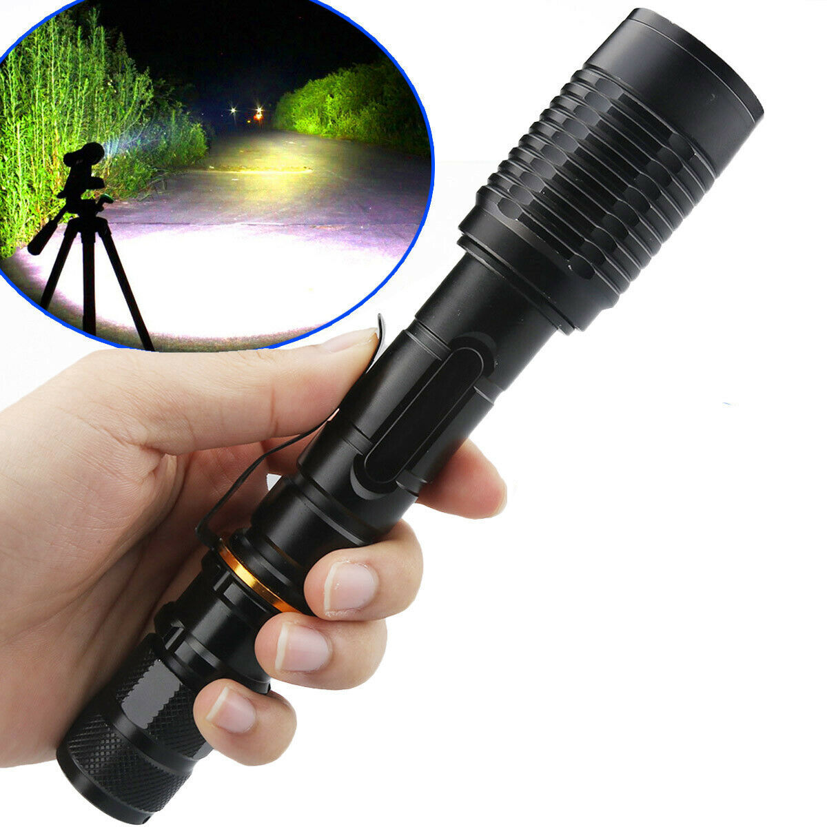 990000 Lumens Tactical 5 Modes Military T6 LED Flashlight +18650 +Charger