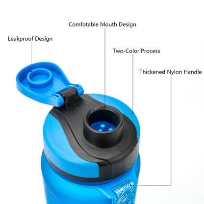 Botella de agua potable al aire libre de 1000 ml, taza de viaje para ciclismo deportiva a prueba de fugas