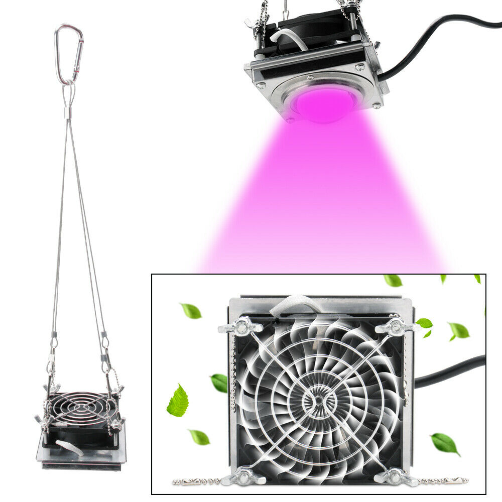 3000W COB LED Grow Light Full Spectrum Lamp Cooling Fan For Hydroponic Veg Plant
