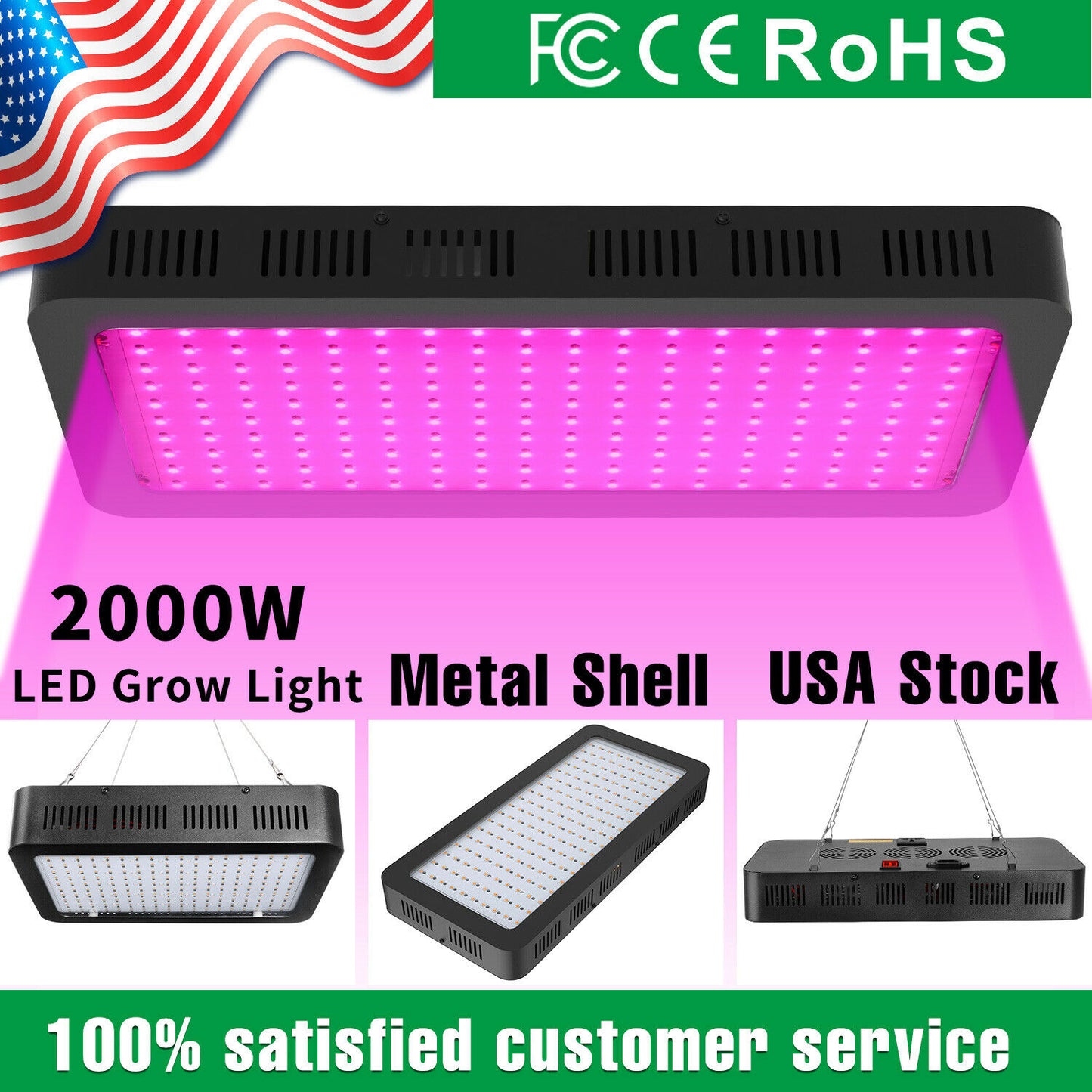 Led Grow Light Lamp Panel Full Spectrum For Indoor All Plant Growing Stage Plants
