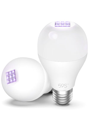 2-Pack UV Light Sanitizer 4000K 60 Watt E26 260nm UVC Germicidal Lamp Kills Mite Germs Bacteria Virus