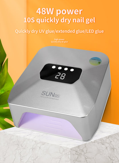 Lámpara de uñas de Gel LED inalámbrica, secador de uñas UV inalámbrico recargable de 48W, herramientas de manicura para decoración de uñas