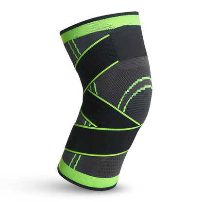 Sports Compression Knitted Knee Pads Running Cycling Basketball Breathable Straps Knee Pads Outdoor Fitness Mountaineering Knee Pads