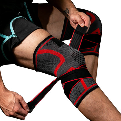 Nuevo cinturón de compresión rodilleras deportivas tejidas bádminton correr Fitness rodilleras Montañismo al aire libre rodilleras