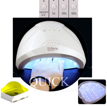 SUNone Lámpara de uñas LED UV Luz de uñas de gel SUNUV para esmalte de uñas Secador UV de 48 W con 3 temporizadores